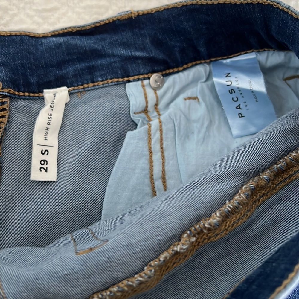 Pacsun blue denim jeans- size 29S - Picture 6 of 6